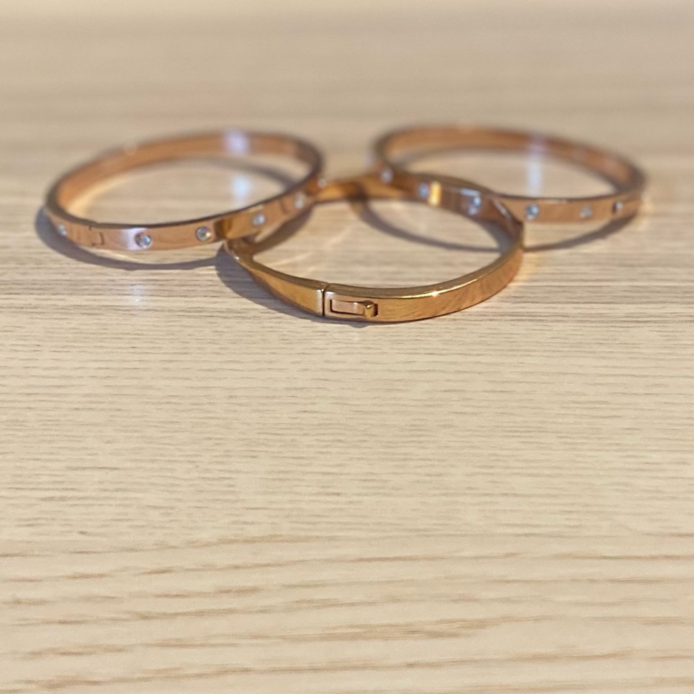 Kate Spade bangle bracelets rose gold